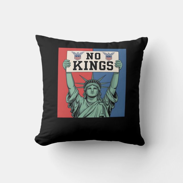 Coussin No Kings Style Patriotique Classique (Recto)