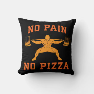 Coussin No Pain, No Pizza - Carbes - Amusant Entraînement