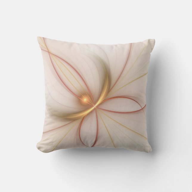 Coussin Noble Cuivre Et Or Abstrait Art Fractal Moderne (Recto)