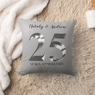 Coussin Noces d'argent 25 ans de mariage