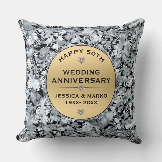 Coussin Noces de diamant 50 ans de mariage (Recto)