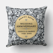 Coussin Noces de diamants à 50 ans de mariage (Verso)