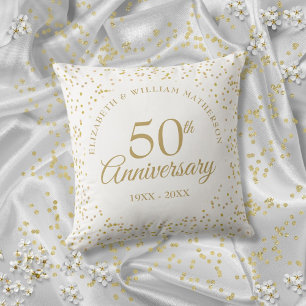 Coussin Noces d'or Confettis de poussière d'or