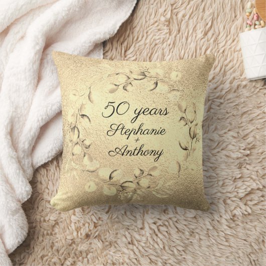 Coussin Noces d'or de 50 ans de mariage sous le signe de l (Couverture)