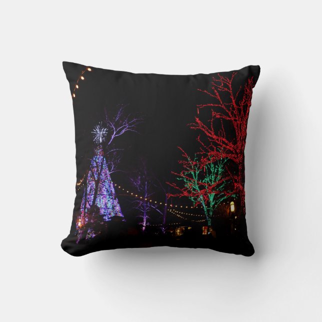 Coussin Noël à la ville de dollar en argent (Recto)