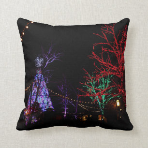 Coussin Noël à la ville de dollar en argent
