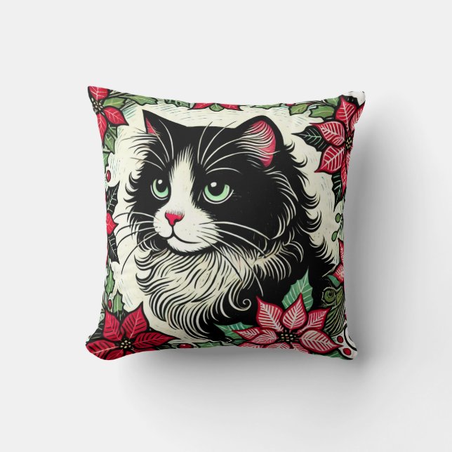 Coussin Noël à Tuxedo (Recto)