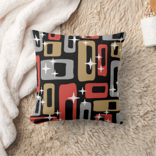 Coussin Noël Atomique Moderne du Milieu du Siècle