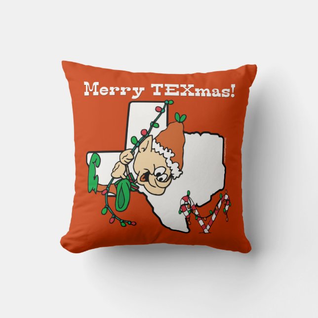 Coussin Noël au Texas (Recto)