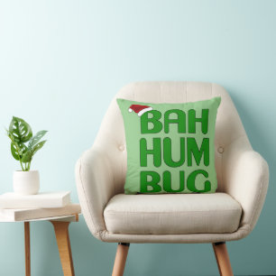 Coussin Noël Bah Humbug Chemise Art-Xmas Humbug Père Noël