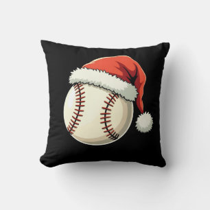 Coussin Noël Baseball Santa Hat Funny Sport Noël