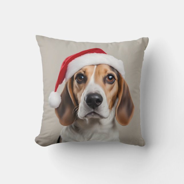 Coussin Noël beagle (Recto)