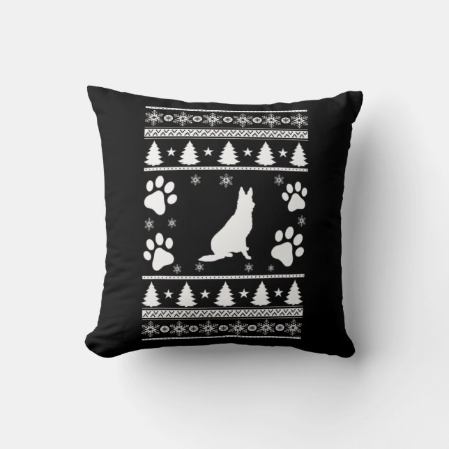 Coussin Noël berger allemand (Recto)