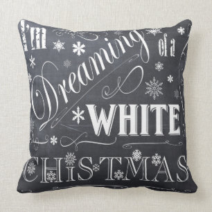 Coussin Noël blanc de tableau de vacances