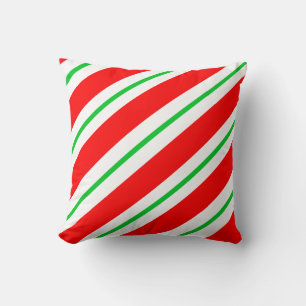 Coussin Noël bonbons rayures