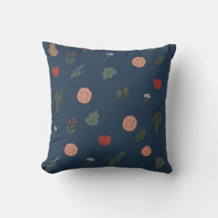 Coussin Noël botanique sans couture vintage belle pat