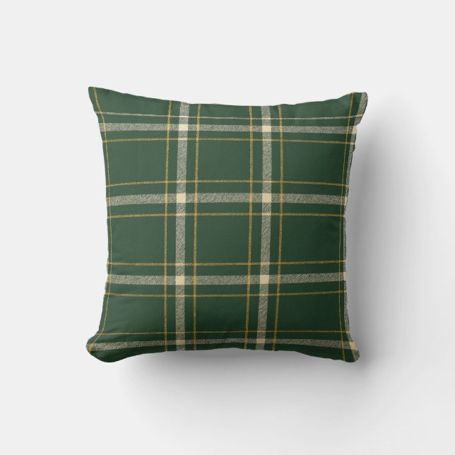 Coussin Noël Carreaux Verts Classiques (Recto)