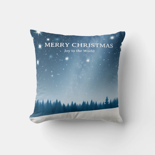 Coussin Noël céleste avec constellations et hiver (Recto)