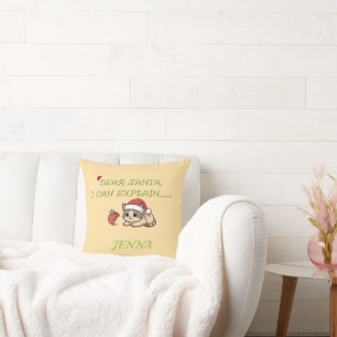 Coussin Noël Chat Mignon et Vilain