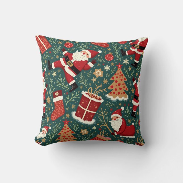 Coussin Noël chaud avec Père Noël (Recto)