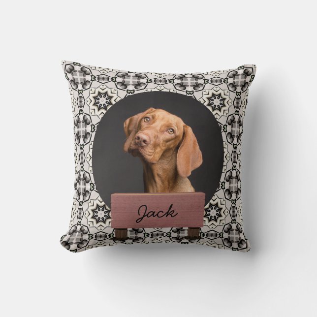 Coussin Noël classique vacances Custom Chien Photo (Recto)