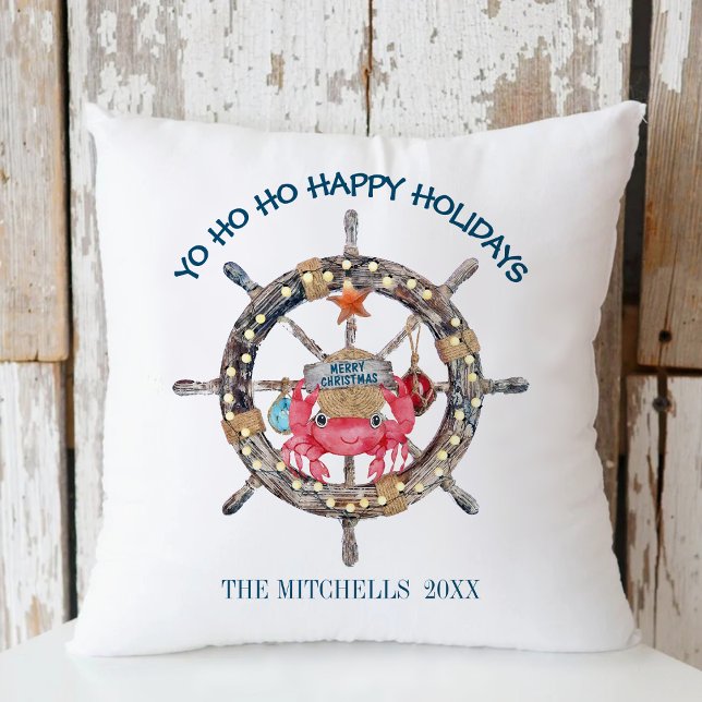 Coussin Noël côtier | Roue du capitaine Thème nautique de  (Créateur téléchargé)