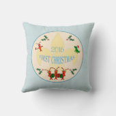 Coussin Noël de bébé de Cajun premier (Verso)