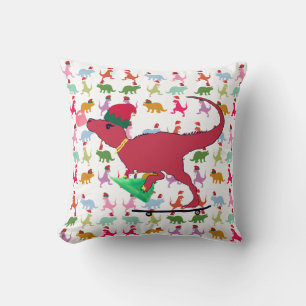 Coussin Noël de Dinosaur