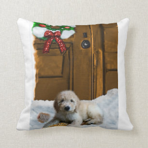 Coussin Noël de Goldendoodle