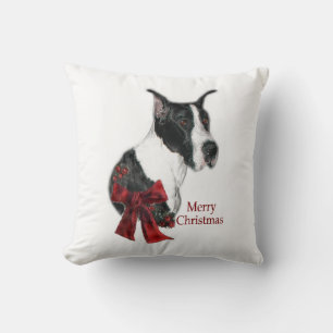Coussin Noël de great dane de manteau