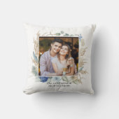 Coussin Noël de jeunes mariés 1ère année Mr & Mrs Chic Flo (Recto)