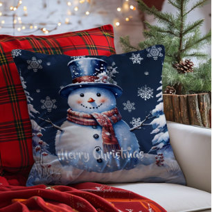 Coussin Noël de la forêt d'hiver
