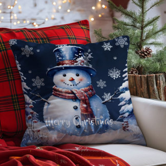 Coussin Noël de la forêt d'hiver