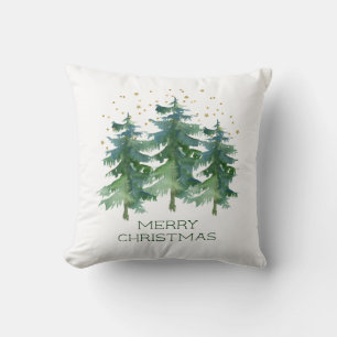 Coussin Noël de la forêt d'hiver