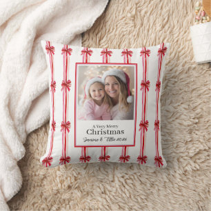 Coussin Noël de la photo Pink and Red Bows