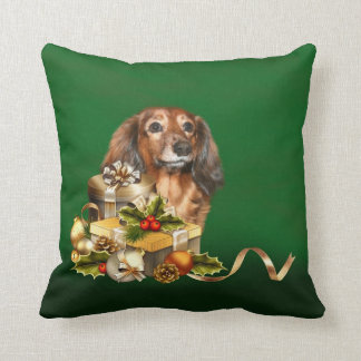 Coussin Noël de teckel