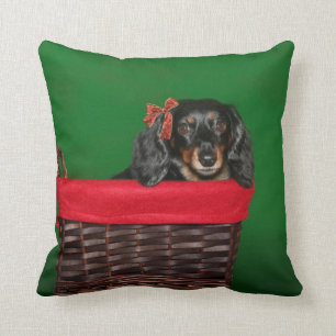 Coussin Noël de teckel