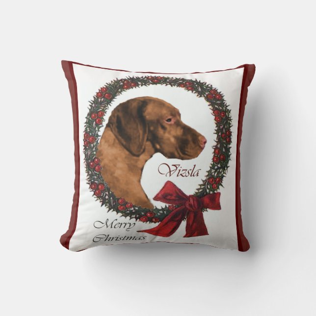 Coussin Noël de Vizsla (Recto)