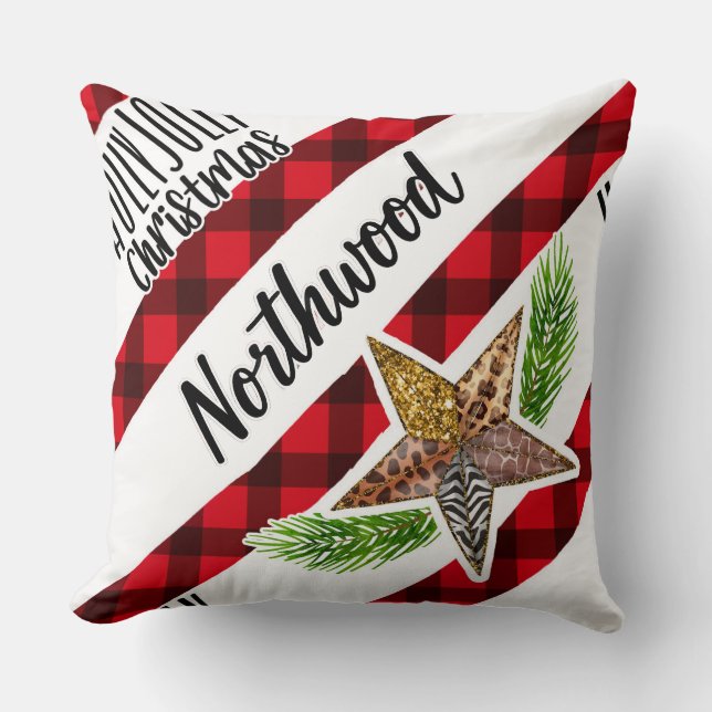 Coussin Noël des forêts sauvages (Recto)