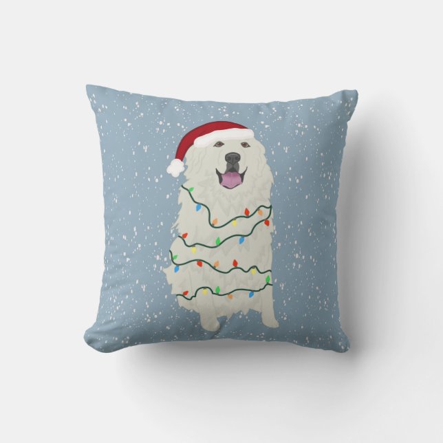 Coussin Noël des Grands Pyrénées (Recto)