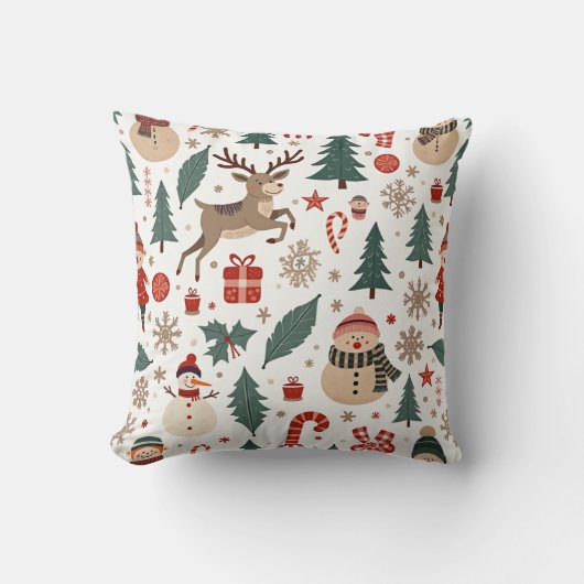 Coussin Noël d'hiver (Recto)