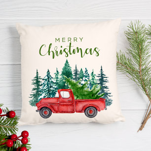 Coussin Noël du camion rouge