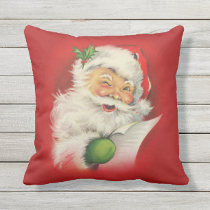 Coussin Noël du Père Noël vintage
