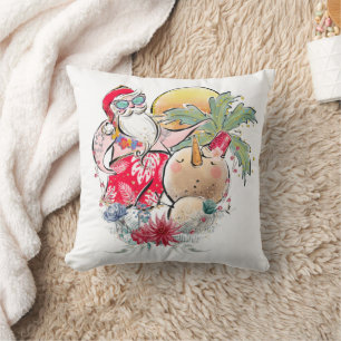 Coussin Noël du Sud Hot Holly Jolly Santa Claus