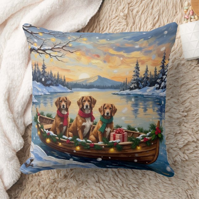 Coussin Noël en bateau de Vizsla (Couverture)