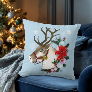 Coussin Noël, en tant qu'ornements de la couronne de renne