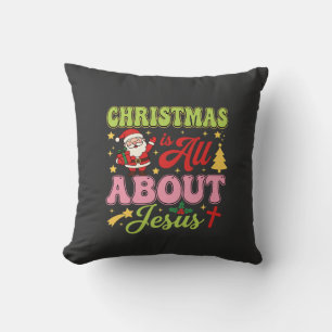 Coussin Noël est tout sur Jésus Rétro