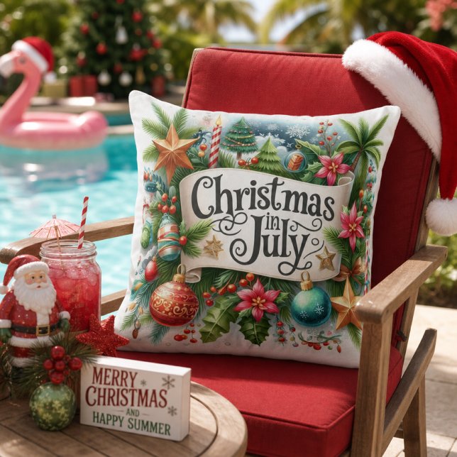 Coussin Noël festif en juillet  (Créateur téléchargé)