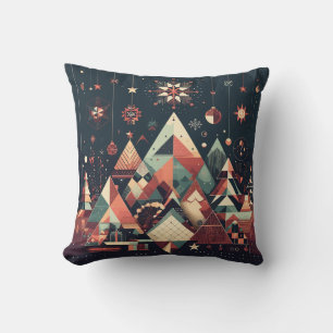 Coussin Noël géométrique