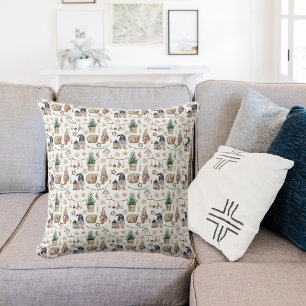 Coussin Noël gnomes style de ferme nordique